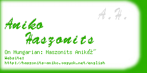 aniko haszonits business card